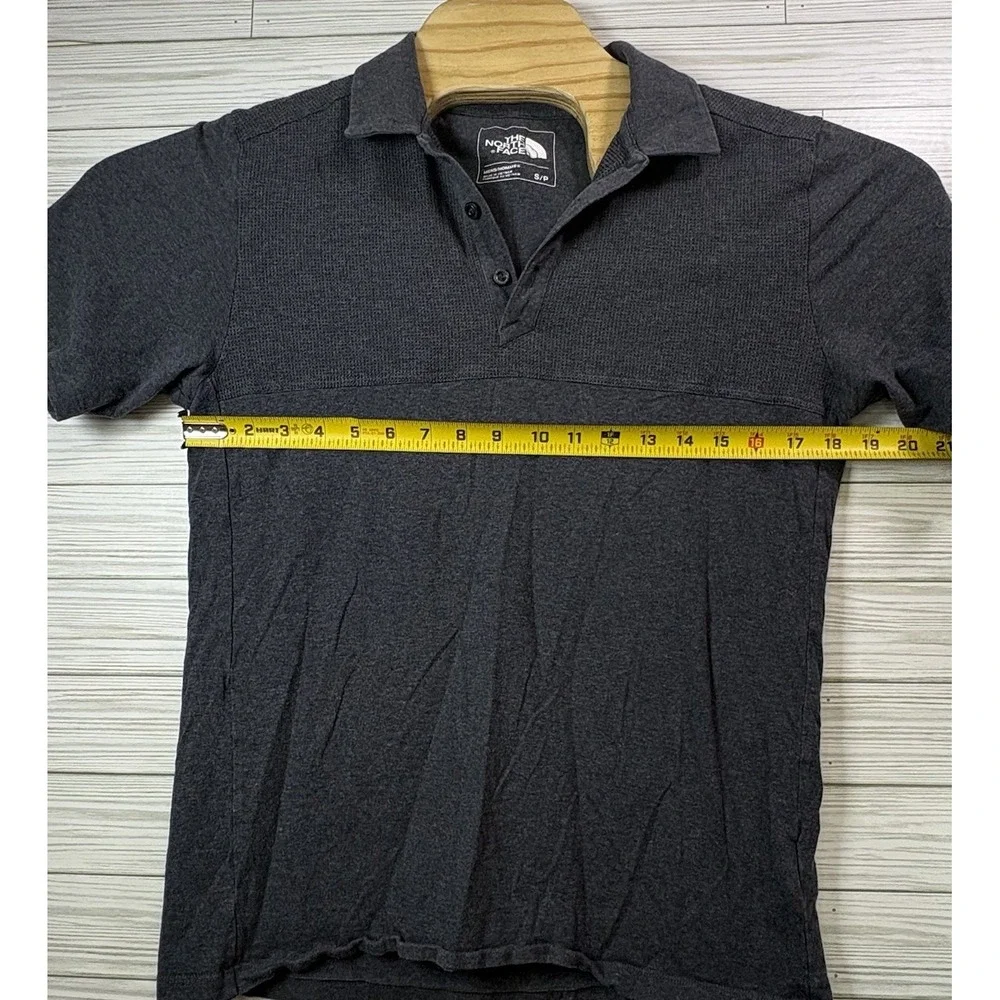 The North Face Men's Golf Polo Shirt Sz Sm Gray Waffle Breathable‎ Top Cotton